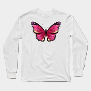 Purple Butterfly Long Sleeve T-Shirt